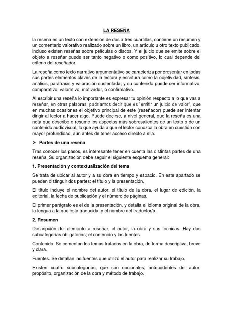 La Reseña | PDF | Autor | Traducciones