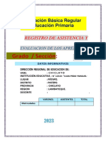 Registro de Asistencia Primaria.