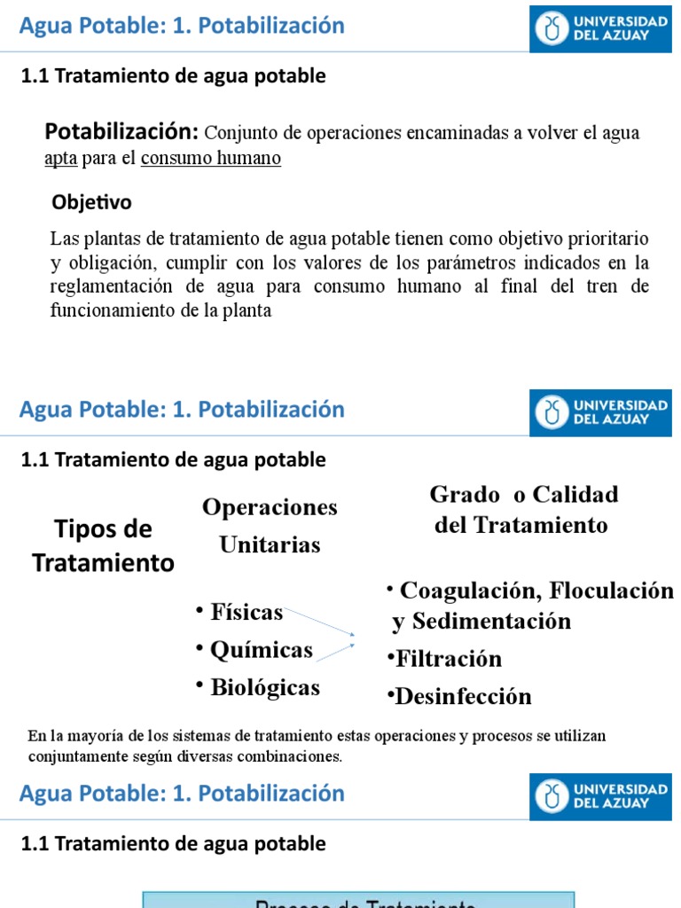 Proceso de Potabilización del Agua | PDF | Agua potable | Agua