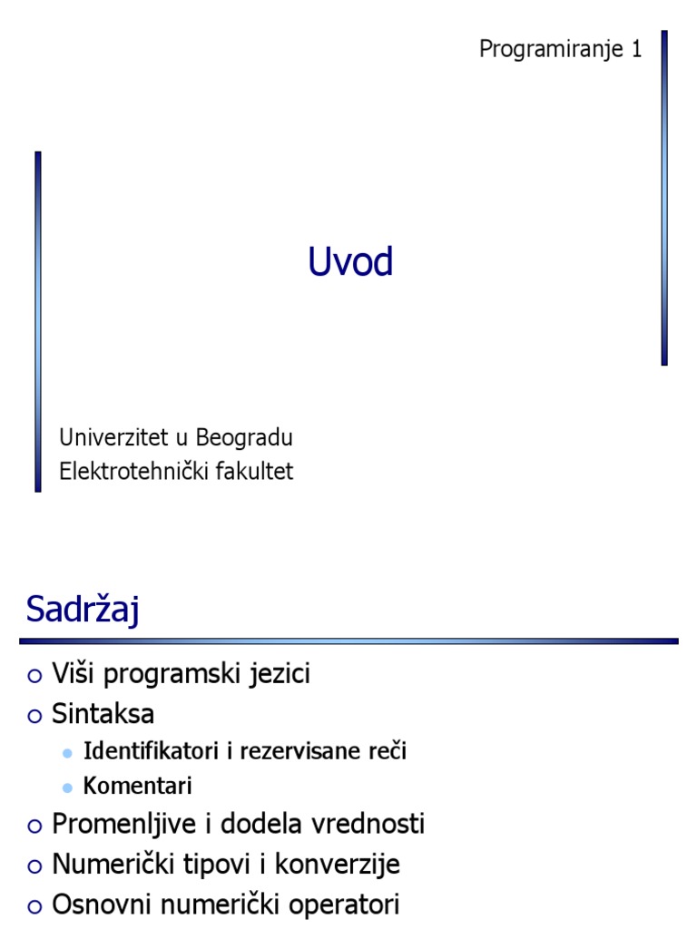 P1 7 Python Uvod | PDF | Technologie et ingénierie