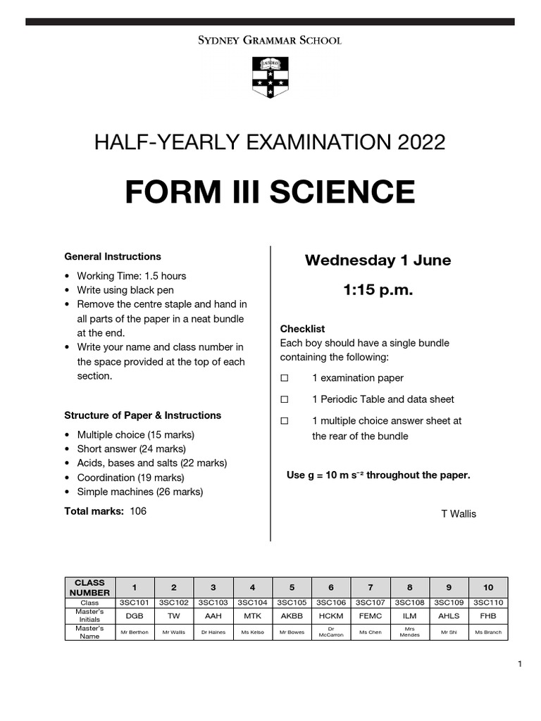2022 science form iii hy exam 1 pdf thyroid stimulating hormone
