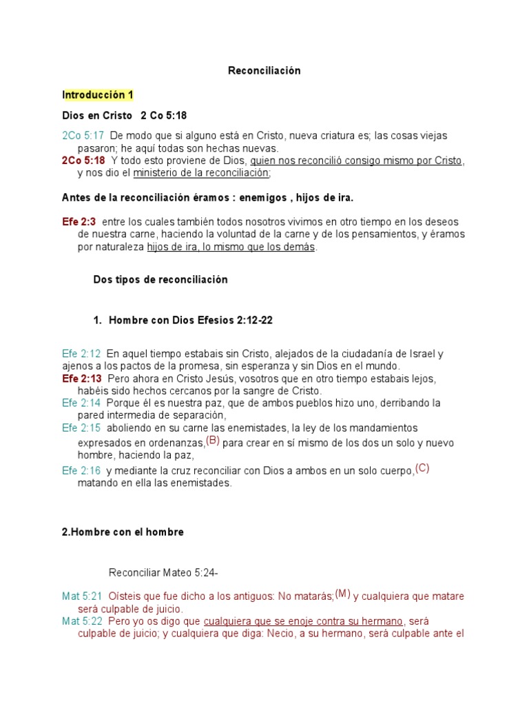Reconciliación Por Medio de La Muerte de Cristo | PDF | Cristo (título ...