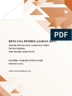 Rencana Pembelajaran (RPP) : Materi: Narasi (Voice Over)