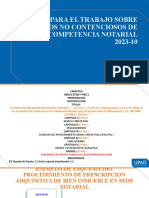 Esquema para El Trabajo Derecho Notarial y Registral Sobre Asuntos No Contenciosos de Competencia Notarial