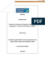 Evaluation of The Impact of E-Business in Supply Chain Management: "A Case of The Retail Sector in Malawi"