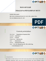 Week 1 Kontrak Kuliah Pengendalian & Penjaminan Mutu