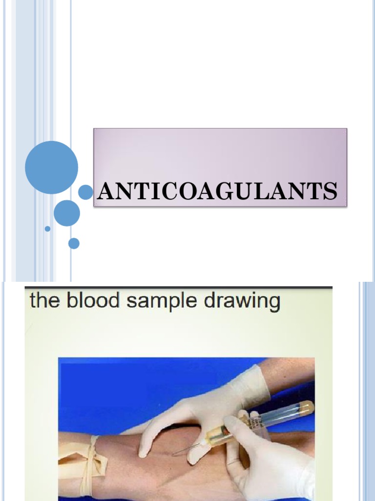 Anticoagulants | PDF | Coagulation | Blood Plasma