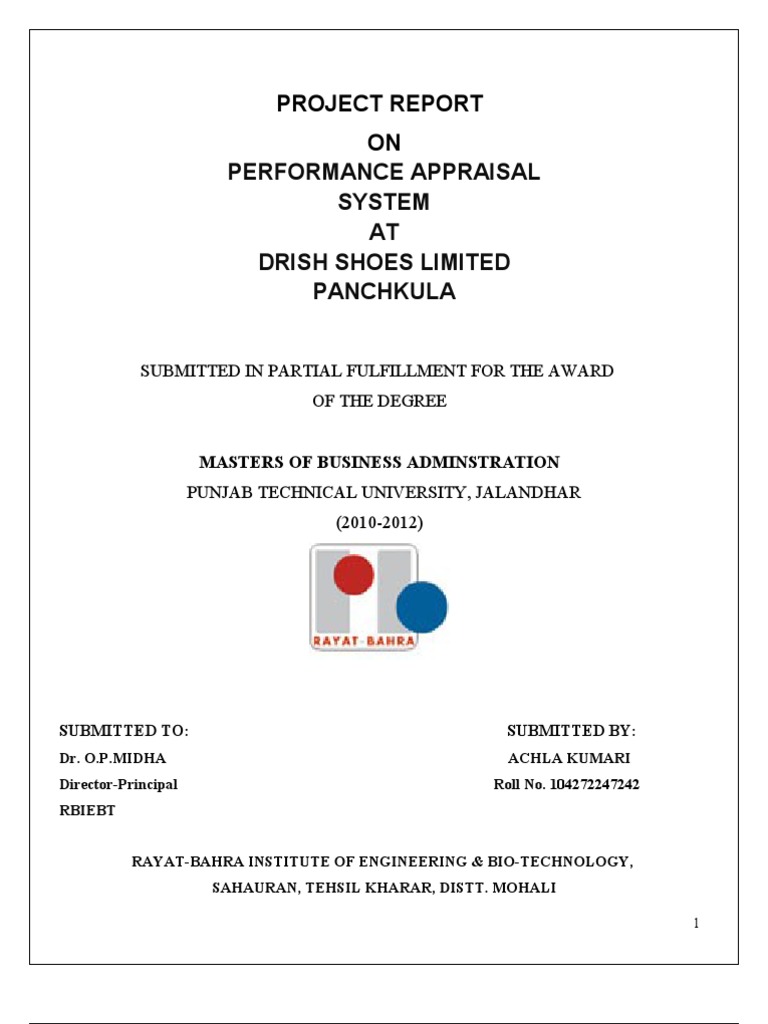 Final Project On Performance Appraisal | PDF | Performance 