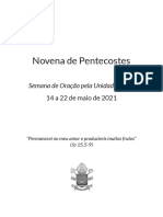 Novena Pentecostes 2021 Divulgacao