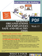 Week 13 - Keeping Organizations Safe and Healthy