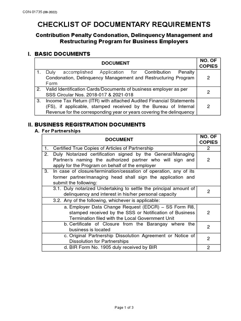 AnnexC2ChecklistofDocumentaryRequirements PDF Notary Public