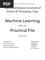 Machine Learning 