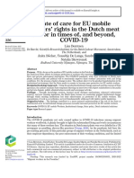 State of Care For EU Mobile Workers' Rights in The Dutch Meat Sector in Times Of, and Beyond, COVID-19