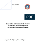 Responder en Documento de Word y Subirlo A La Plataforma para Su Revisión, Las Siguientes Preguntas 001