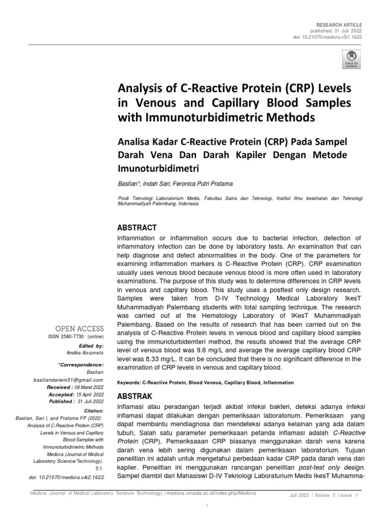 1622-Article Text-10360-3-10-20220705 | PDF | C Reactive Protein ...