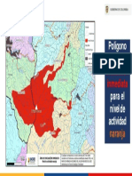 Polígono de Evacuación Inmediata para Nivel de Actividad Naranja