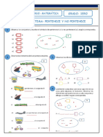 2° Ficha Matemática - Pertenece y No Pertenece