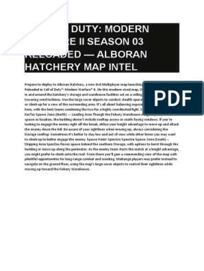 Call of Duty: Modern Warfare II Season 03 Reloaded — Alboran Hatchery Map  Intel