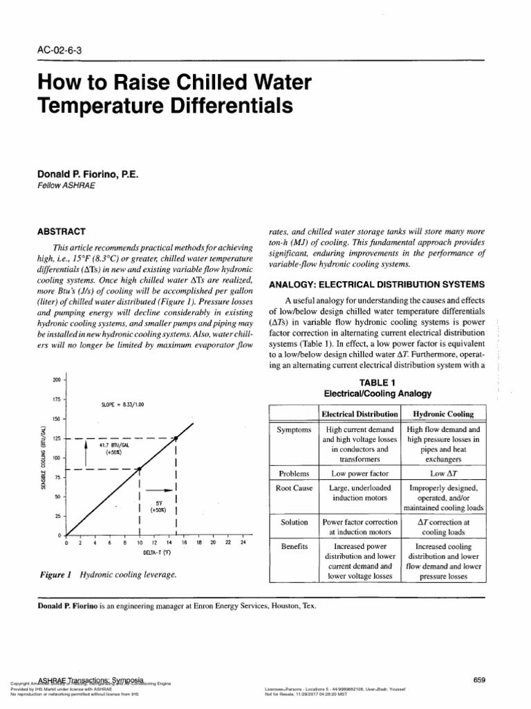 How To Raise Chilled Water Temperature Differentials - ASHRAE | PDF ...