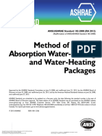 Method of Testing Absorbtion Water Chilling & Heating Packages - ASHRAE