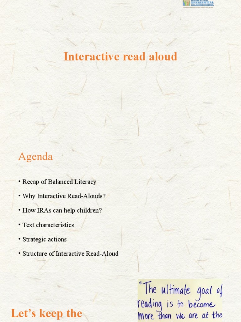 Interactive read aloud final pdf vocabulary learning methods