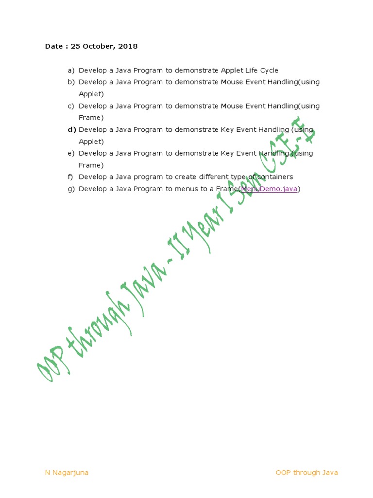 Java GUI and Event Handling Tasks | PDF | Method (Computer Programming ...