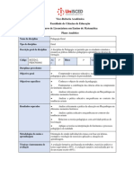 Plano Analitico de Pedagogia Geral