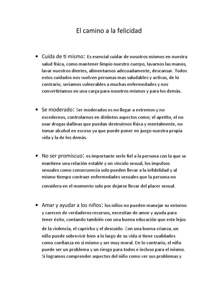 El Camino A La Felicidad | PDF | Felicidad | Pensamiento