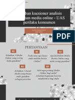 Jawaban Kuesioner Analisis Pemilihan Media Online - UAS Perilaku Konsumen