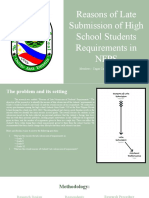 Reasons of Late Submission of High School Students Requirements in NFPS PPT 1
