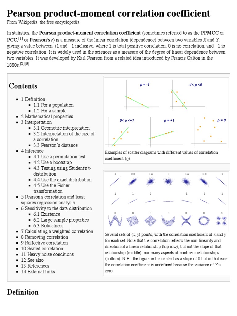 Pearson ProductMoment Correlation Coefficient Wikipedia, The Free