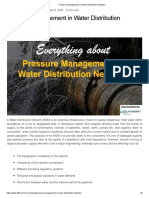 Pressure Management in Water Distribution Networks