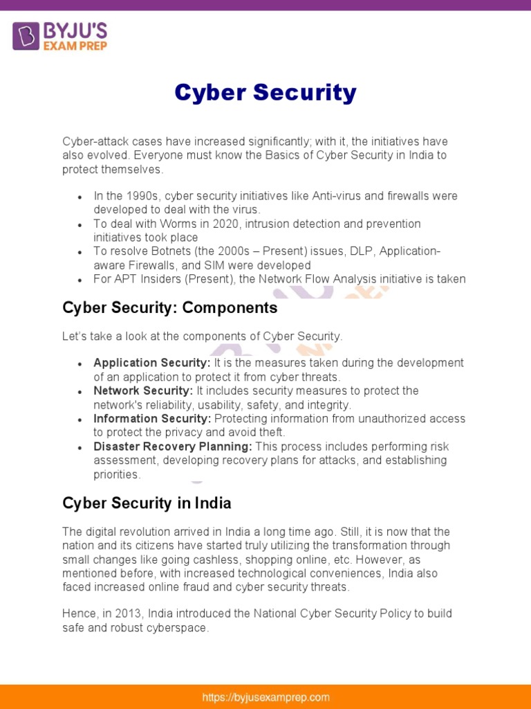 Cyber security pdf security computer security