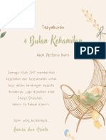 Contoh Greeting Card 4 Bulan Kehamilan