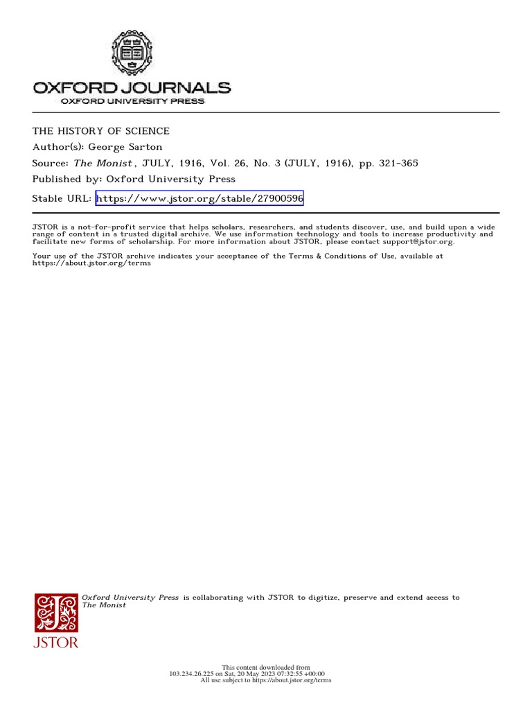 The History of Science PDF Science Positivism