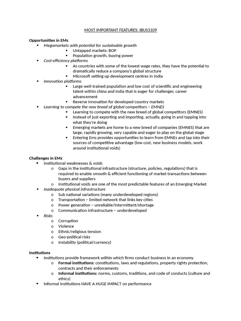 Most Important Notes of Ibus3109 | PDF | Venture Capital | Corporate ...