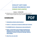 Checklist Anti-Ban & Déblocage Facebook 2022 - Bonus - 1