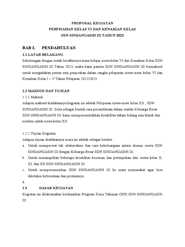 33.proposal Kegiatan Perpisahan Kelas XII SMK Dharma Paramitha Dan ...