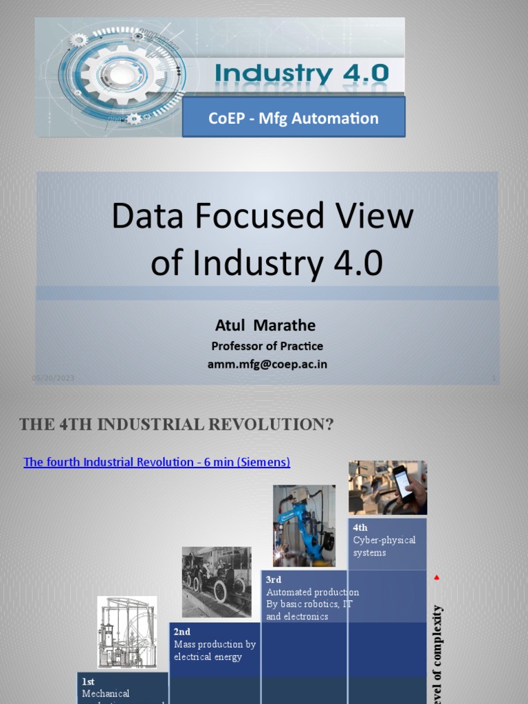 Industry 4 0 Data Focus Coep Pdf Internet Of Things Data