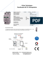 Fiche Technique - Parafoudre Bi-Tri-Tetrapolaire: UC Imax in (8/20 ) Up