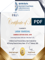 Award - Certificate - LAKHAN KHANDELWAL