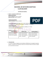 Convocatoria IV Open Nacional de Natació Adaptada Illes Balears - 2023