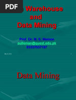 Unit #2 - Data Warehouse and Data Mining