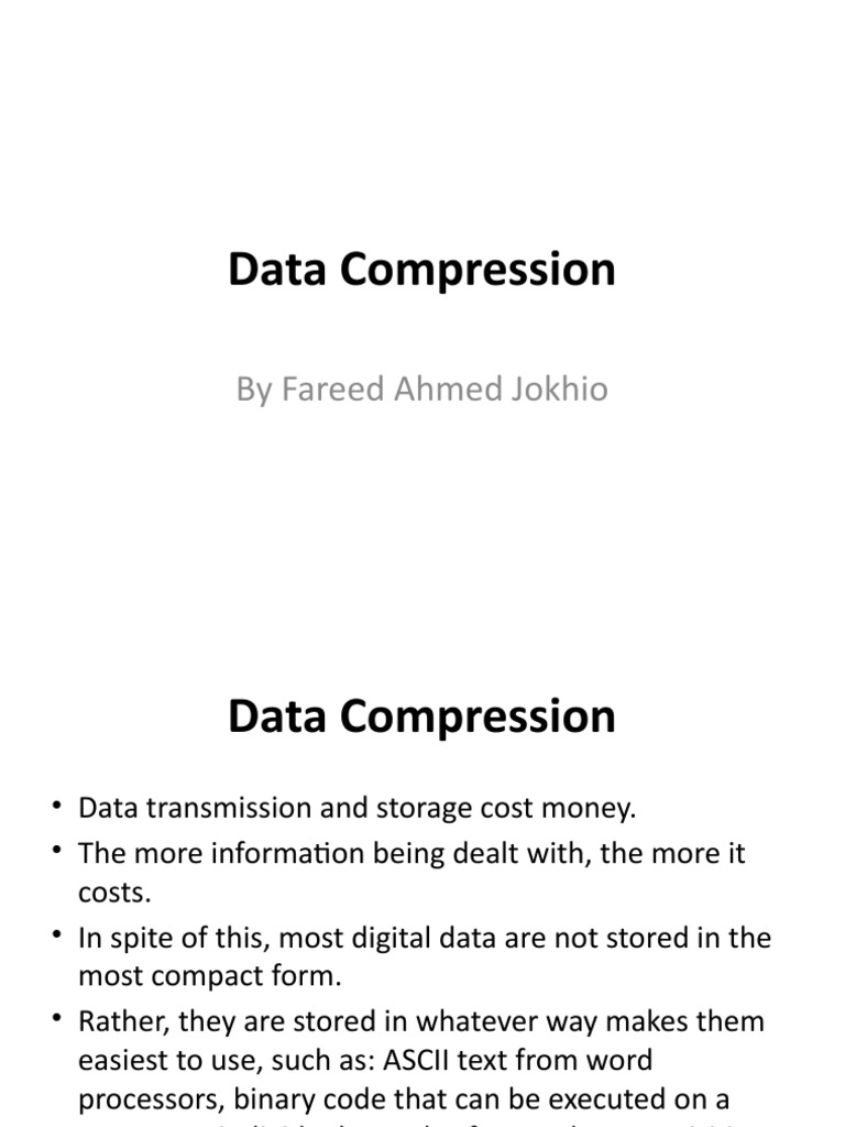Lecture 10 - Data Compression | PDF | Data Compression | Computing