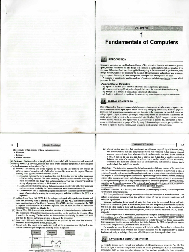 Fundamentals of Computers | PDF