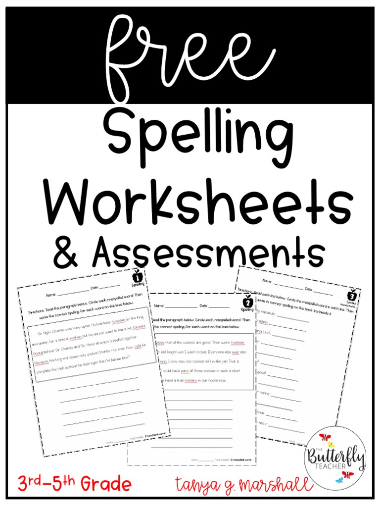 Spelling Worksheets: &amp; Assessments | PDF | Communication