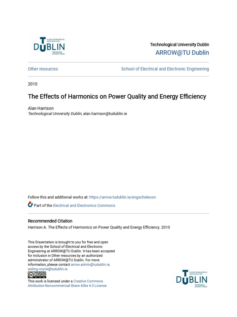 The Effects Of Harmonics On Power Quality And Energy Efficiency Pdf