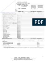 Amerikan Hastanesi Klinik Laboratuvar Test Sonuç Raporu