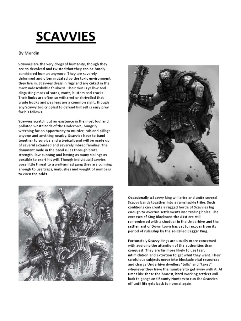 Scavvies: The Deformed Underhive Dregs | PDF | Gun