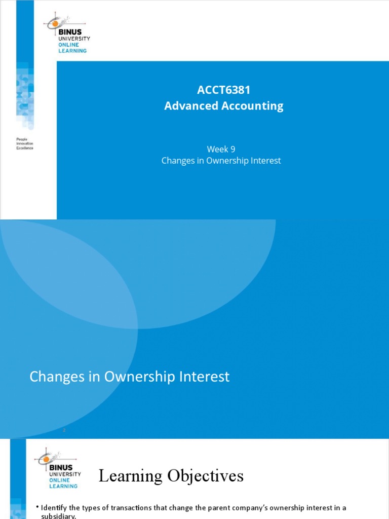 Changes in Ownership Interest in Subsidiaries | PDF | Stocks | Book Value